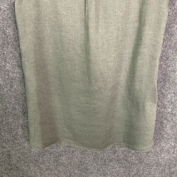 J Jill Love Linen Button Front Light Weight Vest Olive Green 100% Linen Sz Small - Picture 10 of 12